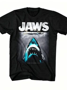 Jaws Shark Lichtenstein Womens Mens T-shirt Unisex